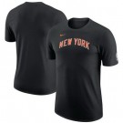 Men's New York Knicks Balck 2022 City Edition Essential Warmup T-Shirt
