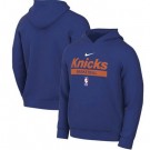 Men's New York Knicks Blue 2022 Legend On Court Practice Performance Pullover Hoodie