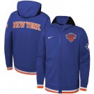 Men's New York Knicks Blue 75th Anniversary Performance Showtime Full Zip Hoodie Jacket
