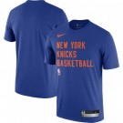 Men's New York Knicks Blue Sideline Legend Performance Practice T Shirt