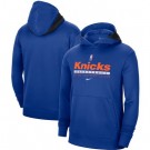 Men's New York Knicks Blue Spotlight On Court Practice Performance Pullover Hoodie