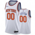 Men's New York Knicks Custom White Icon Hot Press Jersey