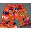 Men's New York Knicks Orange Doodle Just Don Shorts