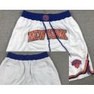 Men's New York Knicks White 2023 Just Don Shorts