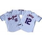 Men's New York Mets #12 Francisco Lindor White Alternate Limited Jersey