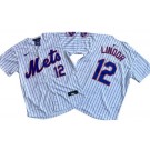 Men's New York Mets #12 Francisco Lindor White Limited Jersey