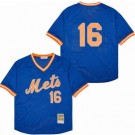 Men's New York Mets #16 Dwight Gooden Blue Mesh Throwback Jersey