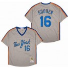 Men's New York Mets #16 Dwight Gooden Gray 1987 Throwback Jersey
