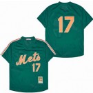 Men's New York Mets #17 Keith Hernandez Green Mesh Throwback Jersey