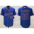 Men's New York Mets #20 Pete Alonso Blue Alternate Cool Base Jersey