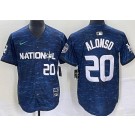 Men's New York Mets #20 Pete Alonso Navy 2023 All Star Jersey