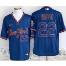 Men's New York Mets #22 Juan Soto Blue Alternate Limited Jersey