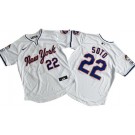 Men's New York Mets #22 Juan Soto White Alternate Limited Jersey