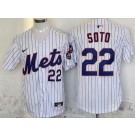 Men's New York Mets #22 Juan Soto White Limited Jersey