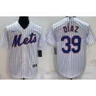 Men's New York Mets #39 Edwin Diaz White Cool Base Jersey