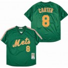Men's New York Mets #8 Gary Carter Green 1985 Throwback Jersey