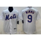 Men's New York Mets #9 Brandon Nimmo White Cool Base Jersey