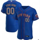 Men's New York Mets Customized Blue Road 2020 FlexBase Jersey