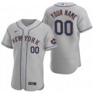 Men's New York Mets Customized Gray Authentic Jersey