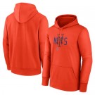 Men's New York Mets Orange Authentic Collection Pregame Performance Pullover Hoodie