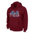 Men's New York Mets Red Printed Pullover Hoodie