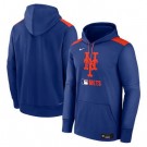 Men's New York Mets Royal Authentic Collection Performance Pullover Hoodie
