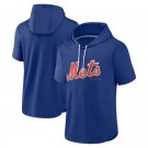 Men's New York Mets Royal Short Sleeve Team Pullover Hoodie 306601