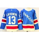 Men's New York Rangers #13 Alexis Lafreniere Blue Centennial Authentic Jersey