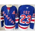 Men's New York Rangers #23 Adam Fox Blue Authentic Jersey