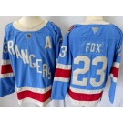 Men's New York Rangers #23 Adam Fox Blue Centennial Authentic Jersey