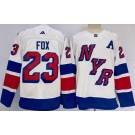 Men's New York Rangers #23 Adam Fox White 2024 Stadium Series Authentic Jersey