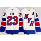 Men's New York Rangers #23 Adam Fox White 2024 Stadium Series Authentic Jersey