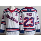 Men's New York Rangers #23 Adam Fox White Authentic Jersey