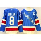Men's New York Rangers #8 JT Miller Blue Centennial Authentic Jersey