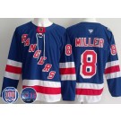 Men's New York Rangers #8 Jacob Trouba Blue 100th Authentic Jersey