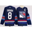 Men's New York Rangers #8 Jacob Trouba Navy Alternate Authentic Jersey