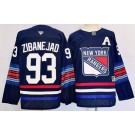 Men's New York Rangers #93 Mika Zibanejad Navy Alternate Authentic Jersey