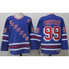 Men's New York Rangers #99 Wayne Gretzky Blue Throwback Jersey