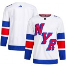 Men's New York Rangers Customized White 2024 Stadium Series Authentic Jersey