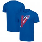 Men's New York Rangers Starter Blue Color Scratch T Shirt