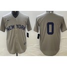 Men's New York Yankees #0 Marcus Stroman Gray Field of Dreams Cool Base Jersey