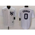 Men's New York Yankees #0 Marcus Stroman White Player Name Cool Base Jersey