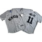 Men's New York Yankees #11 Anthony Volpe Gray Away Player Name Limited Cool Base Jersey