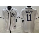Men's New York Yankees #11 Anthony Volpe White Fashion Cool Base Jersey