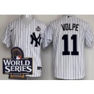Men's New York Yankees #11 Anthony Volpe White Player Name 2024 World Series Cool Base Jersey
