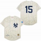 Men's New York Yankees #15 Thurman Munson Cream 1969 Throwback Jersey