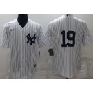 Men's New York Yankees #19 Masahiro Tanaka White Cool Base Jersey