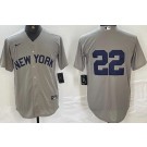 Men's New York Yankees #22 Juan Soto Gray Field of Dreams Cool Base Jersey