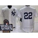 Men's New York Yankees #22 Juan Soto White 2024 World Series Authentic Jersey