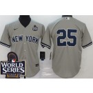 Men's New York Yankees #25 Gleyber Torres Gray 2024 World Series Cool Base Jersey